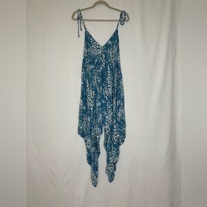 Bali Prema Blue Floral Jumpsuit